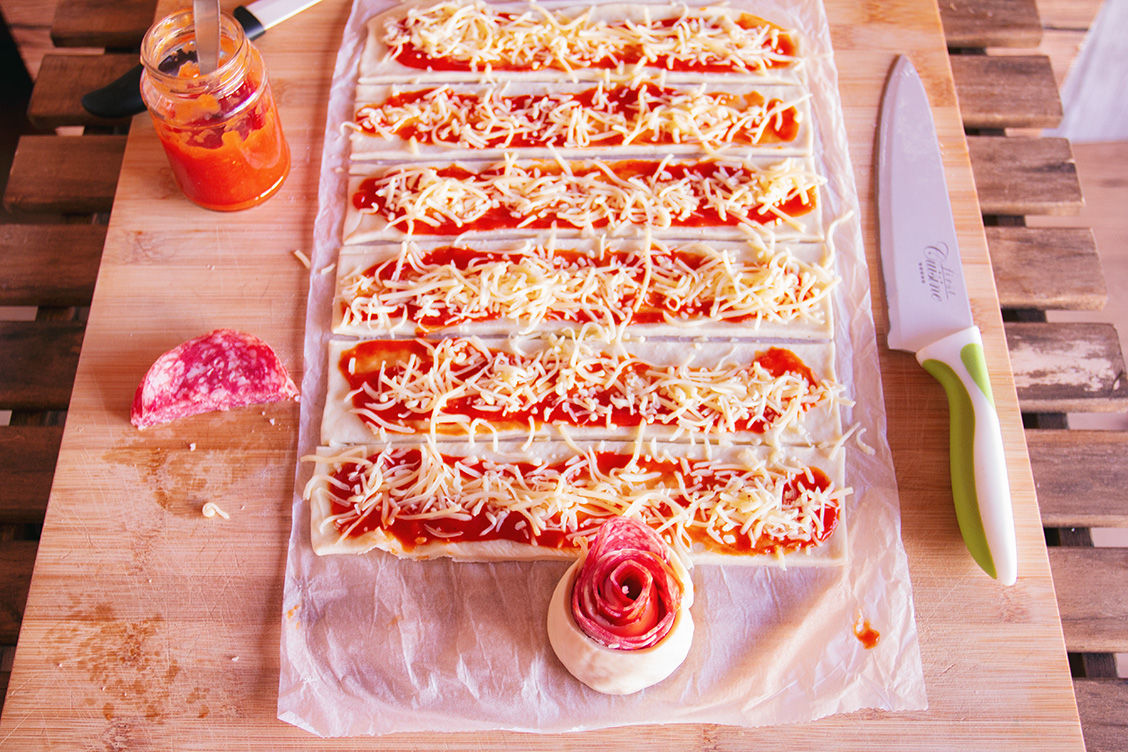 11 pizzarosen salami rezept maedelsabend snack party lucinacucina